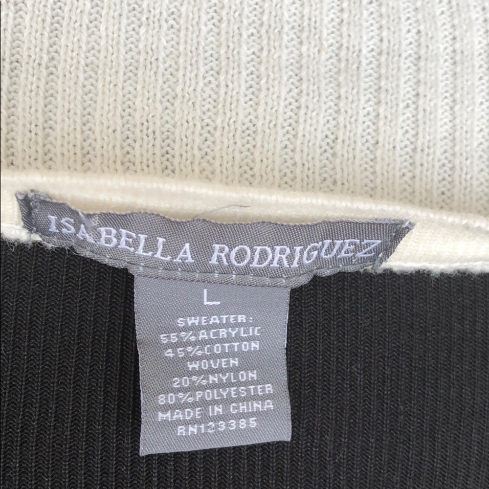 ISABELLA RODRIGUES Ivory Knit &Chiffon Wing Sleeve - Picture 4 of 4
